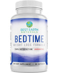 Best Earth Naturals Bedtime Weight Loss Supplement - Helps Boost Metabolism, Suppress Appetite and Reduce Sugar Cravings While You Sleep 30 Day Supply