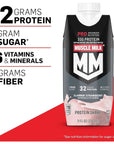 Muscle Milk Pro Advanced Nutrition Protein Shake, Slammin' Strawberry, 11 Fl Oz Carton, 12 Pack, 32g Protein, 1g Sugar, 16 Vitamins & Minerals, 5g Fiber, Workout Recovery, Bottle, Packaging May Vary