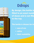 Ddrops Organic Baby 400 IU 90 Drops - Daily Vitamin D Liquid for Infants. Supports Teeth & Bone Health. No Preservatives, No Sugar, Non-GMO, Allergy-Friendly