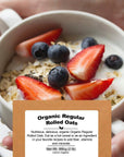 Organic Oatmeal Regular Rolled Oats  Old Fashioned Oat Bulk 48 lb Be Still Farms  100 Whole Grain  High in Fiber  Protein  USA Grown  USDA Certified  Vegan  NonGMO  SugarFree