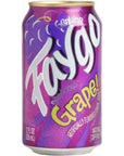 Faygo Grape Soda Pop - 12 oz Can (Pack of 12) with By The Cup Coasters