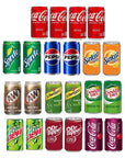 BARE IDEAS Mini Soda Drinks Variety Pack 75 oz Pack of 22  10 Flavors Drinks in Bulk  Assortment of Coke Sprite Pepsi Sunkist AW Schweppes Canada Dry Ginger Ale Mtn Dew Dr Pepper Coca