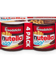 Nutella and Go Snack Packs Chocolate Hazelnut Spread with Breadsticks Perfect Bulk Snacks for Kids Lunch Boxes 18 oz Pack of 4