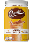 Ovaltine Classic Malt Powdered Drink Mix for Hot and Cold Milk 12 OZ Canister