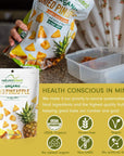 Natures Intent Organic Dried Pineapple  4 Pack x 35 Ounce  A Healthy Snack  Vegan Vegetarian USDA Organic NonGMO and GlutenFree with No Added Sugars or Preservatives  Real Dried Fruit