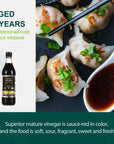 Soeos Chinkiang Vinegar 16.9 fl oz (500ml), 3 Years Aged, Naturally Fermented, Mature Aged Black Vinegar, Chinese Black Vinegar, Zhenjiang Vinegar, Black Rice Vinegar, Black Vinegar Chinese.