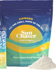 SUN CHASER Unwind Blend AlcoholFree Drink Mix for Relaxation and Mild StressRelief Mocktail SugarFree Vegan Gluten Free Yuzu Lemon Basil 10 x 019 oz Stick Packs