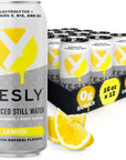 Yesly Hydrating Electrolyte Vitamin Water 16 Fl Oz  Zero Sugar Zero Calorie Water with Vitamins C B12  B6 and No Artificial Sweeteners  Lemon Pack of 12