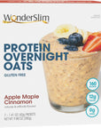 WonderSlim Protein Overnight Oats Apple Maple Cinnamon 5g Fiber Sugar  Gluten Free 7ct