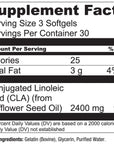 CLA from Safflower Oil - 2400 mg Conjugated Linoleic Acid | Essential Elements - 90 Softgels