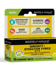 MASON NATURAL Immunity and Hydration Power with Electrolytes, Elderberry, Ginger and Zinc - Immune System Booster, Nutritious Hydration, 10 Effervescent Tablets