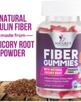 Fiber Gummies for Adults, Fiber 4g Gummy - Daily Prebiotic Supplement & Digestive Health Support, Supports Regularity & Natural Prebiotic Fiber Gummy, Plant Based Fiber, Strawberry Flavor - 60 Gummies