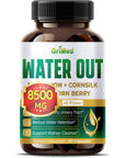 Water Out Supplement 8,500mg with Dandelion, Cornsilk Diuretic Pills for Water Balance, Kidney Cleanse for Women and Men- Made in The USA (90 Count (Pack of 1))