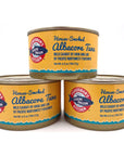 Fishermans Kitchen Smoked WildCaught Albacore Tuna 6 Ounce Can 3 Pack