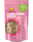 Amrita Foods Whole Sunflower Seeds 1 lb  Roasted Lightly Salted Kernels  Gluten Free Vegan nonGMO Allergen Friendly Seeds  High Protein Keto  Paleo Friendly  Healthy Snack  Salad Topping