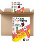 Pure Organic Layered Fruit Bars Gluten Free Vegan Fruit Snacks Pineapple Passionfruit 2 Boxes 24 Bars