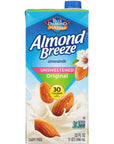 Almond Breeze Dairy Free Almondmilk Unsweetened Original 32 Oz Boxes 6 Count