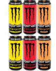 Monster Energy Drinks 16oz Cans Pack of 6 Rehab Variety