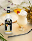 Pina Colada Mix 1Liter Bottle  Creamy Coconut  Zesty Pineapple Sweetened With Real Cane Sugar Ideal For Cocktails Bundle With Moofin Ss Metal Straw Non Alcoholic Drink Pack Of 1