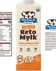 Mooala  Organic Cinnamon Roll Keto Mylk 1L Pack of 6  ShelfStable NonDairy GlutenFree SoyFree PlantBased Milk With  1g Carb per Serving