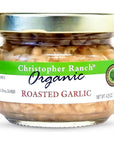 Christopher Ranch Organic Minced Roasted Garlic in Water USDA Organic Garlic Versatile for Easy Cooking Salad Dressings  Culinary Creations Made in USA Fresh Flavorful Minced Garlic in jar  425 oz