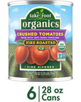 Take Root Organics Fire Roasted Organic Crushed Canned Tomatoes 28 oz Can Pack of 6 Cans