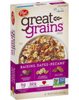 Post Great Grains Raisins, Dates & Pecans Whole Grain Cereal, 16 Ounce