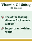 Nature's Bounty Time Released Vitamin C, Immune Support, Vitamin Supplement, 500mg, 100 Capsules