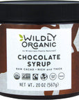 Wildly Organic Chocolate Syrup 20 Oz  Organic DairyFree Fair Trade NonGMO Kosher Vegan Premium Rich Chocolate Flavor  Perfect for Ice Cream Baking Coffee Chocolate Milk Mocha  Hot Cocoa  2 Ingredients Raw Cacao Powder  Raw Agave