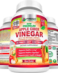 Apple Cider Vinegar Capsules Max 1740mg with Mother - 100% Natural & Raw with Cinnamon, Ginger & Cayenne Pepper - Ideal for Healthy Living, Detox & Digestion -120 Vegan Pills