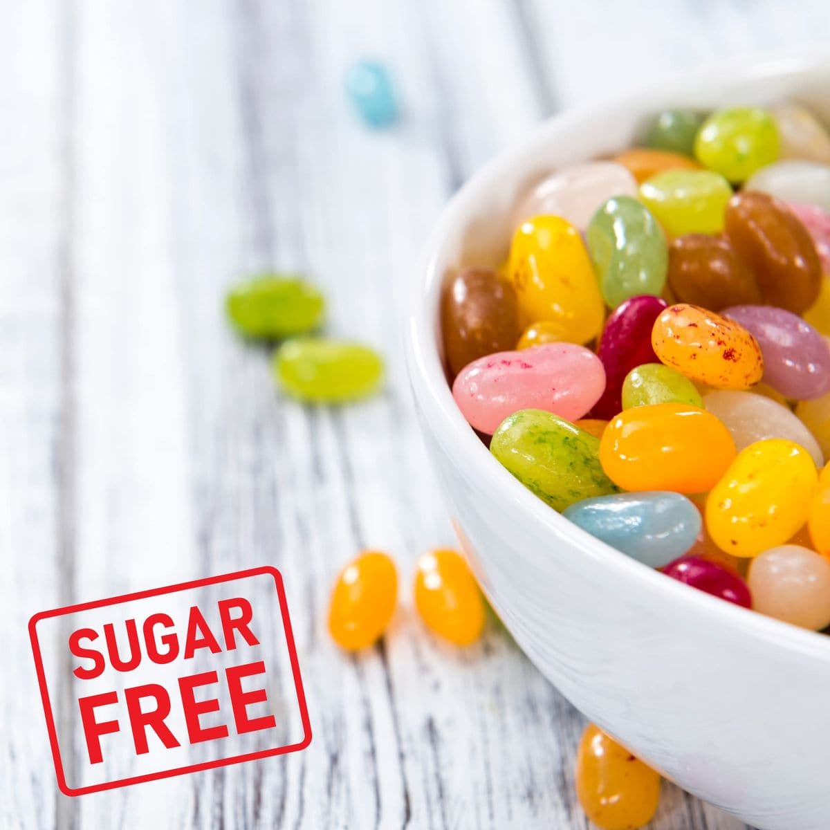 Sugar Free Jelly Beans SugarFree Chewy Candies in Assorted Fruity Flavors Low Calorie Shareable Sweet Snacks 28 ounce bags Pack of 3