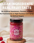 GOOD GOOD No Added Sugar Raspberry Jam - Keto Friendly Jelly - Low Carb, Low-Calorie and Vegan - Diabetic Friendly - 12oz / 330g (Pack of 1)