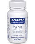 Pure Encapsulations NSK-SD | Nattokinase 100 mg | Enzymes to Promote Healthy Blood Flow, Circulation, and Blood Vessel Function | 60 Capsules