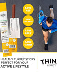 Think Jerky AllNatural Turkey Sticks 05 Ounce Sticks Pack of 20 Sticks  Sugar Free Gluten Free Non GMO No Nitrates Keto Friendly Paleo High Protein Low Carb