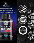 Extra Strength Nitric Oxide Supplement L Arginine 3X Strength - Citrulline Malate, AAKG, Beta Alanine - Premium Muscle Supporting Nitric Oxide Booster for Strength & Energy Supplements - 60 Capsules