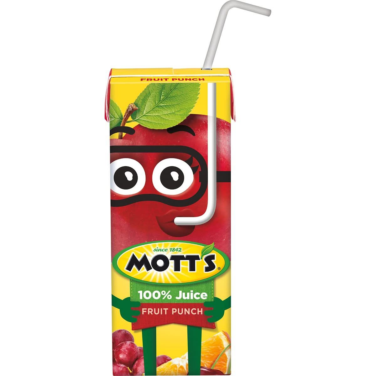 Motts 100 Percent Fruit Punch Juice 675 fl oz boxes 32 Count 4 Packs of 8