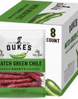 Dukes Hatch Green Chile Smoked Shorty Sausages Meat Snack Gluten Free Snack 5 OZ Bags 8 Pack