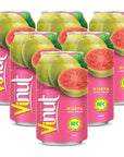 VINUT Guava Juice Drink Freshly Squeezed Guava Not from Concentrate 1110 Fl ozPack of 6 Free from Gluten NonGMO No artificial Preservatives Colors or Flavors Source of vitamin C and Antioxidant