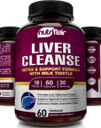 NutriFlair Liver Cleanse Detox & Repair Supplement with Milk Thistle, Turmeric, Dandelion, Artichoke Extract, Berberine HCL, Ginger - Liver Support and Liver Health, Non-GMO Pills, 60 Veggie Capsules