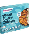 Indialicious Vegan Butter Chicken Ready to Eat Meals  Plant Based Chicken Protein Meal for On the go  Quick Prepared Microwave Meals with Spoon  Fork  Gluten Free  1234 Oz 350g Pack of 1