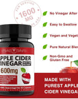 Garcinia Cambogia Extract Capsules, Apple Cider Vinegar - 180 Capsules