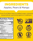 Chum Fruit Bites 100% Real Fruit Snacks | Mango, 72 Pack | Non-GMO, No Added Sugar or Preservatives | Top 12 Allergen and School Friendly, Nut-Free, Gluten-Free, Vegan, Kosher, Paleo