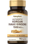 Piping Rock Korean Ginseng Capsules 500mg - 90 Count