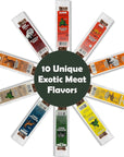 Buffalo Bob's Exotic Jerky Assortment - 10 Flavor Variety Pack