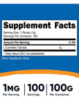 Nutricost L-Carnitine Tartrate Powder (100 Grams) - 1 Gram per Serving; 100 Servings