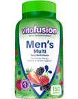 vitafusion Adult Gummy Vitamins for Men, Berry Flavored Daily Multivitamins for Men With Vitamins A, C, D, E, B6 and B12, America’s Number 1 Gummy Vitamin Brand, 75 Day Supply, 150 Count