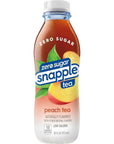 Snapple Zero Sugar Peach Tea - 16 fl oz recycled plastic bottle (Pack of 12)