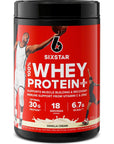 Six Star Whey Protein Powder Plus Whey Protein Isolate & Peptides Lean Protein Powder for Muscle Gain Muscle Builder for Men & Women Vanilla Cream, 1.8 lbs (Package Varies)