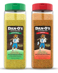 Dan-O's Seasoning Large 2 Bottle Combo | Original & Spicy | 2 Pack (20 oz)